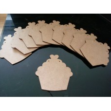 3mm MDF Cupcake Bunting (pack of 10) Bunting