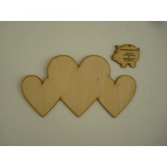 3mm MDF Welded Hearts Hearts