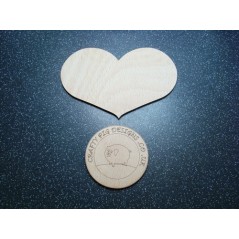 3mm MDF Country Heart (sized by width) Hearts