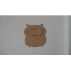 3mm MDF New 2 Piece Owl Shape Animal Shapes