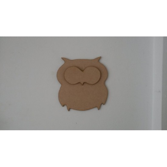 3mm MDF New 2 Piece Owl Shape Animal Shapes