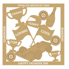 3mm MDF Father's Day Plaque - Formula 1 Fathers Day