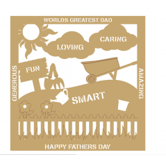 3mm MDF Father's Day Plaque - Gardening Fathers Day