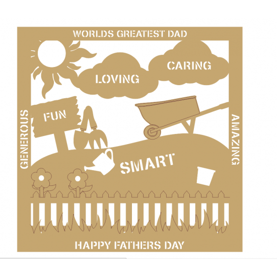3mm MDF Father's Day Plaque - Gardening Fathers Day