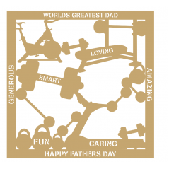 3mm MDF Father's Day Plaque - Gym Fathers Day