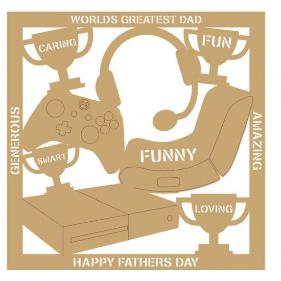 3mm MDF Father's Day Plaque- xbox Fathers Day