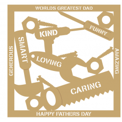 3mm MDF Father's Day Plaque - Tools Fathers Day