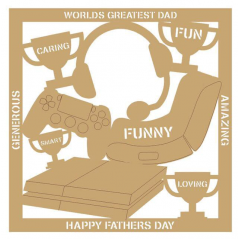 3mm MDF Father's Day Plaque - PS4 Fathers Day