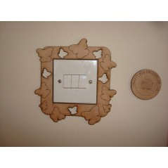3mm MDF Cut Out and Etched Butterfly Light Surround  Light Switch Surrounds