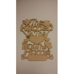 3mm MDF The kitchen is the heart of the home laser cut sign Home