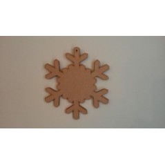 3mm MDF New Snowflake Shape (full centre) Christmas Shapes