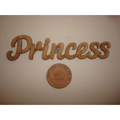 3mm MDF Princess Word in Susa Font Joined Words