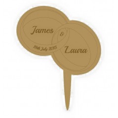 3mm MDF Rings - Wedding Cake topper - Personalised with names & date  Personalised and Bespoke