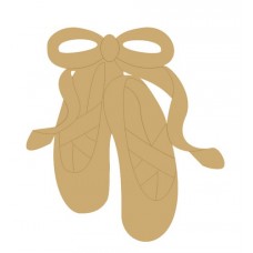 Ballet Shoes with Ribbon Small MDF Embellishments
