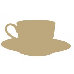 Cup & Saucer Small MDF Embellishments