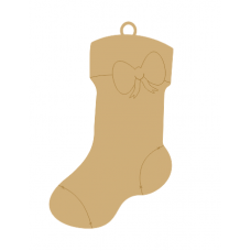 3mm Acrylic Etched or Plain Christmas Stocking with hanging hole (pack of 5) Christmas Shapes