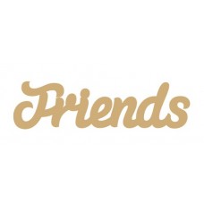 3mm MDF Friends Word in Susa Font Joined Words