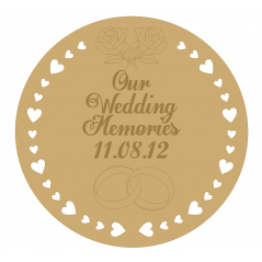 3mm MDF Our Wedding Memories Engraved Board- (personalised with name and date) Personalised and Bespoke
