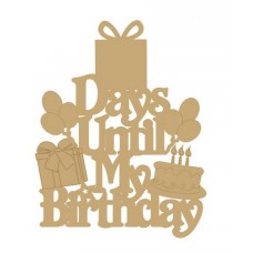 3mm MDF Days until my birthday (Mixed Shapes) Chalkboard Countdown Plaques