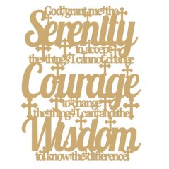 3mm MDF God grant me the serenity... Quotes & Phrases