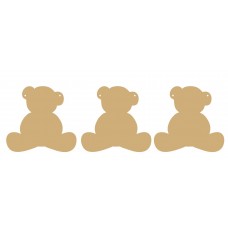 3mm MDF Teddy Bear bunting (pack of 10) Bunting