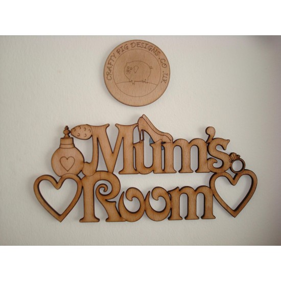3mm MDF Mum's Room Door Plaque Room & Door Plaques