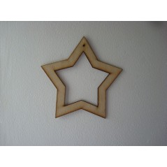 3mm MDF Hollow Star (150mm) Christmas Shapes