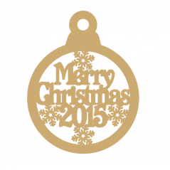 3mm MDF Merry Christmas 2022 bauble Christmas Baubles