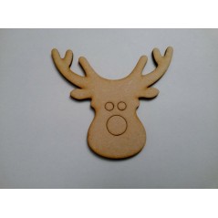 3mm MDF Reindeer Head Christmas Bunting (pack of 10) Christmas Shapes