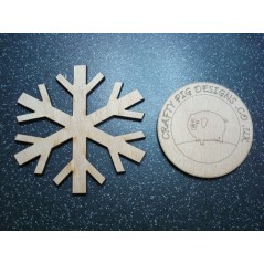 3mm MDF Snowflake 3cm (pack of 10) Christmas Shapes