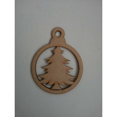 3mm MDF SpruceTree Bauble (Pack of 5) Christmas Baubles