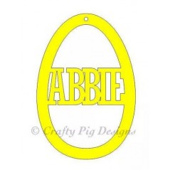 3mm MDF Personalised Easter Egg Bauble Easter