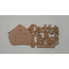 3mm MDF Daddy's Garage with tools Fathers Day