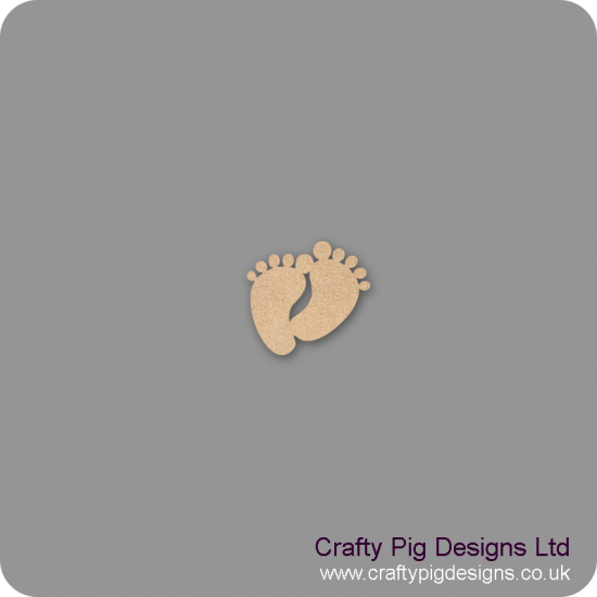 3mm MDF Joined Funny Feet (Pack of 10) Baby Shapes
