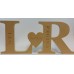 18mm Freestanding Initials And Heart Design (Engraved With Names) 18mm MDF Engraved Craft Shapes