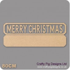 18mm Merry Christmas Street Sign 18mm MDF Signs & Quotes