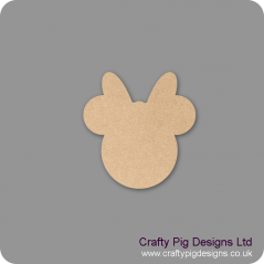 3mm MDF Minnie Mouse Head Bunting (singles) Baby Shapes
