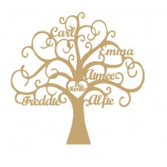 3mm MDF Personalised Tree - My Family Tree  Trees Freestanding, Flat & Kits