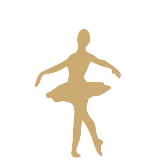3mm mdf Ballet Dancer Shape Small MDF Embellishments