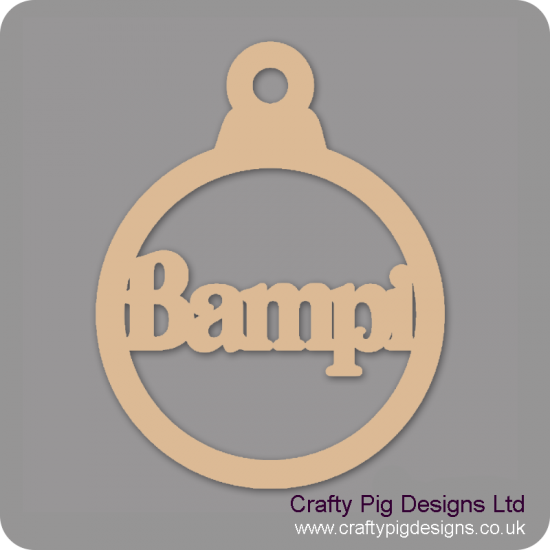 3mm MDF Bampi bauble Christmas Baubles