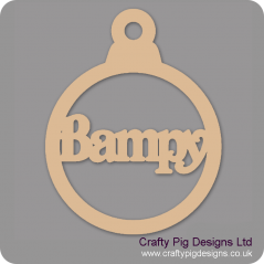 3mm MDF Bampy bauble Christmas Baubles