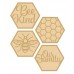 3mm Layered Hexagon Bee Hive Names Personalised and Bespoke