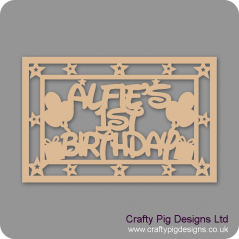 3mm MDF Rectangular Birthday Box Topper - Personalised With Name And Age Personalised and Bespoke