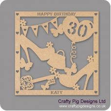 3mm MDF Personalised Square Birthday Plaque  Personalised and Bespoke