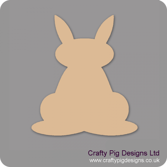 3mm MDF Bunny Rabbit With Ears Up Easter
