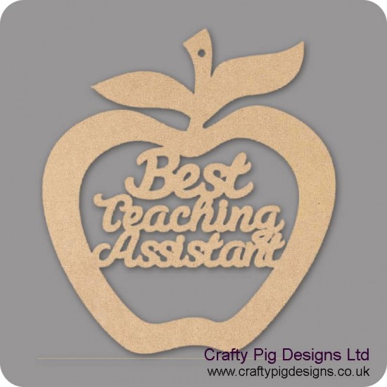 3mm MDF Best Teaching Assistant - Hanging Apple Teachers