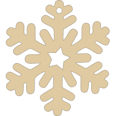 3mm MDF Dreamcatcher Snowflake - (pack of 5) Christmas Shapes