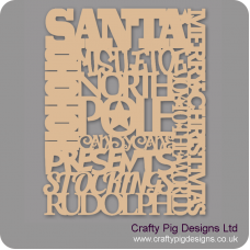3mm MDF Mixed word Art sign Christmas Quotes & Signs