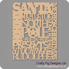 3mm MDF Mixed word Art sign Christmas Quotes & Signs