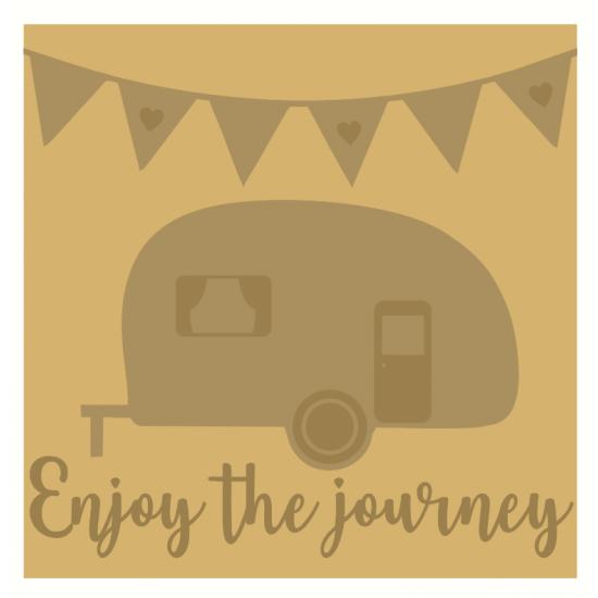 3mm Layered Hanging Sign - Enjoy The Journey Caravan Sign Home